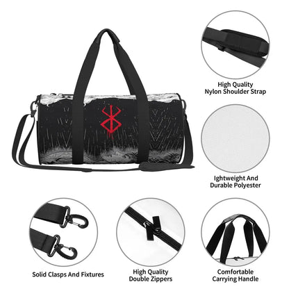 Berserk Gym Bag  Waterproof  Large Capacity Travel Handbag For Both Guts and Casca